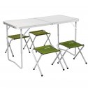Furniture set, table + 4 stools (steel) bag Velcro, Green (Т-FS-21407+21124-SG-1) Helios