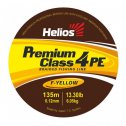 Braided fishing line Helios PREMIUM CLASS 4 PE BRAID Fluorescent Yellow