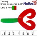 Твистер несъедобный Helios Credo Double Tail 2,95"/7,5 см 100шт. (HS-12-007-N)